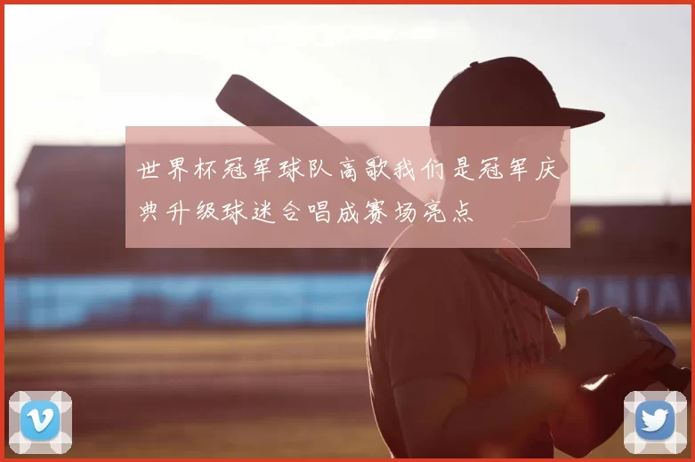 世界杯冠军球队高歌我们是冠军庆典升级球迷合唱成赛场亮点